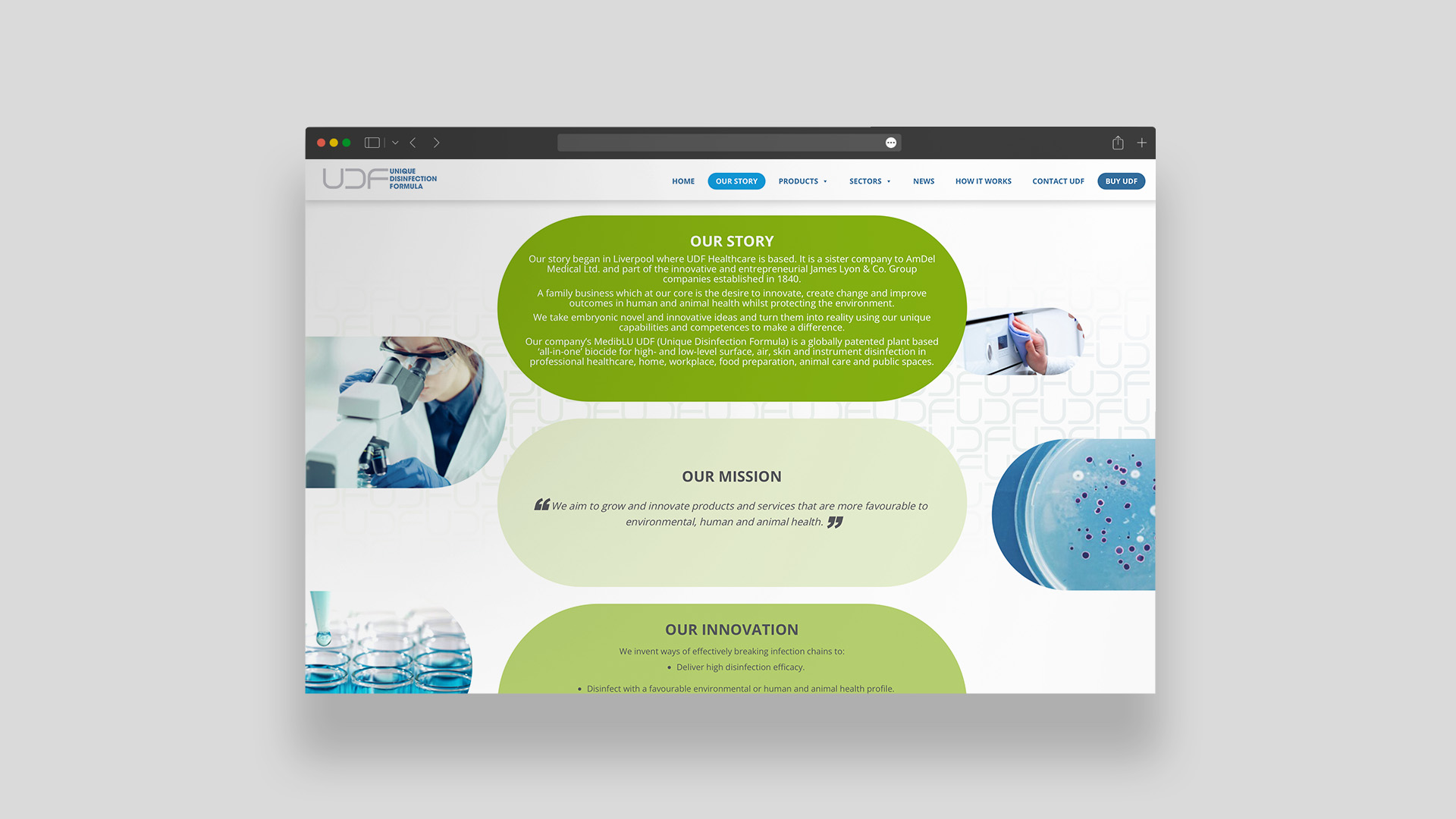 UDF Healthcare - MediBLU Website about