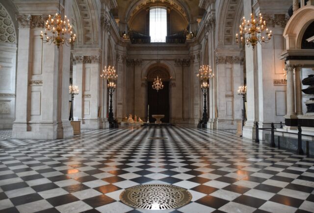 Cathedral floor without chairs Jan 2024